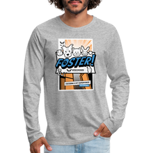 Load image into Gallery viewer, Foster Comic Classic Premium Long Sleeve T-Shirt - heather gray