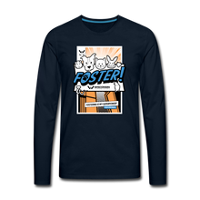 Load image into Gallery viewer, Foster Comic Classic Premium Long Sleeve T-Shirt - deep navy