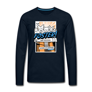 Foster Comic Classic Premium Long Sleeve T-Shirt - deep navy