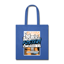 Load image into Gallery viewer, Foster Comic Tote Bag - royal blue