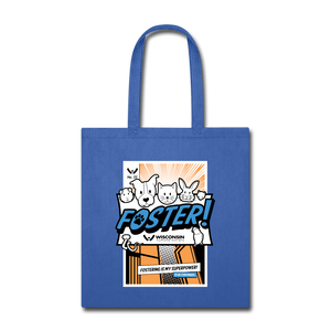 Foster Comic Tote Bag - royal blue