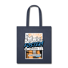 Load image into Gallery viewer, Foster Comic Tote Bag - navy