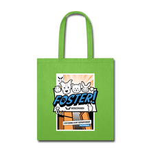 Load image into Gallery viewer, Foster Comic Tote Bag - lime green