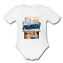 Load image into Gallery viewer, Foster Comic Organic Short Sleeve Baby Bodysuit - white