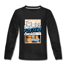 Load image into Gallery viewer, Foster Comic Kids&#39; Premium Long Sleeve T-Shirt - black