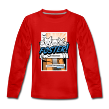 Load image into Gallery viewer, Foster Comic Kids&#39; Premium Long Sleeve T-Shirt - red