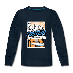 Foster Comic Kids' Premium Long Sleeve T-Shirt - deep navy