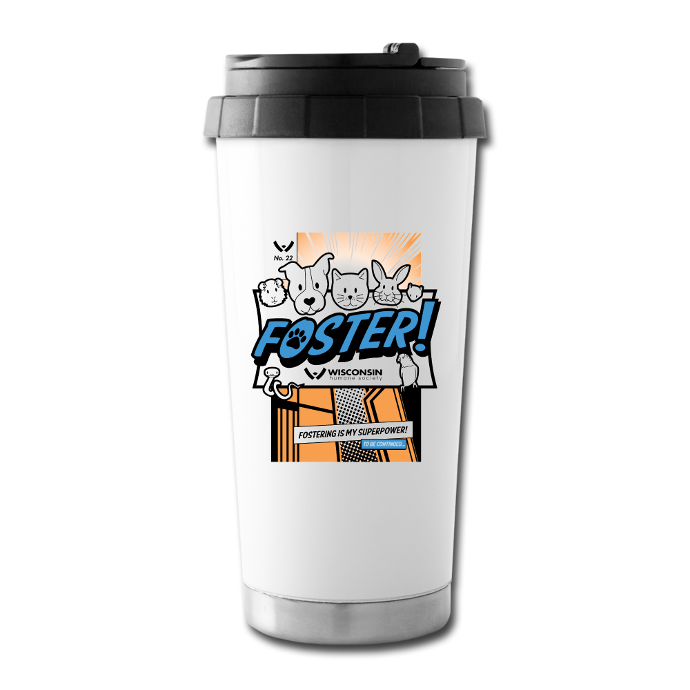 Foster Comic Travel Mug - white