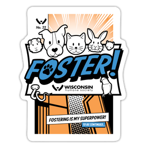 Foster Comic Sticker - white matte