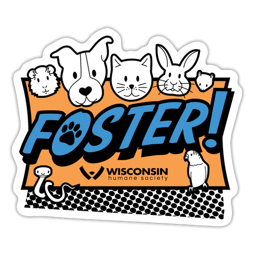 Foster Logo Sticker - white matte
