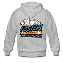 Load image into Gallery viewer, Foster Logo Heavy Blend Adult Zip Hoodie - heather gray