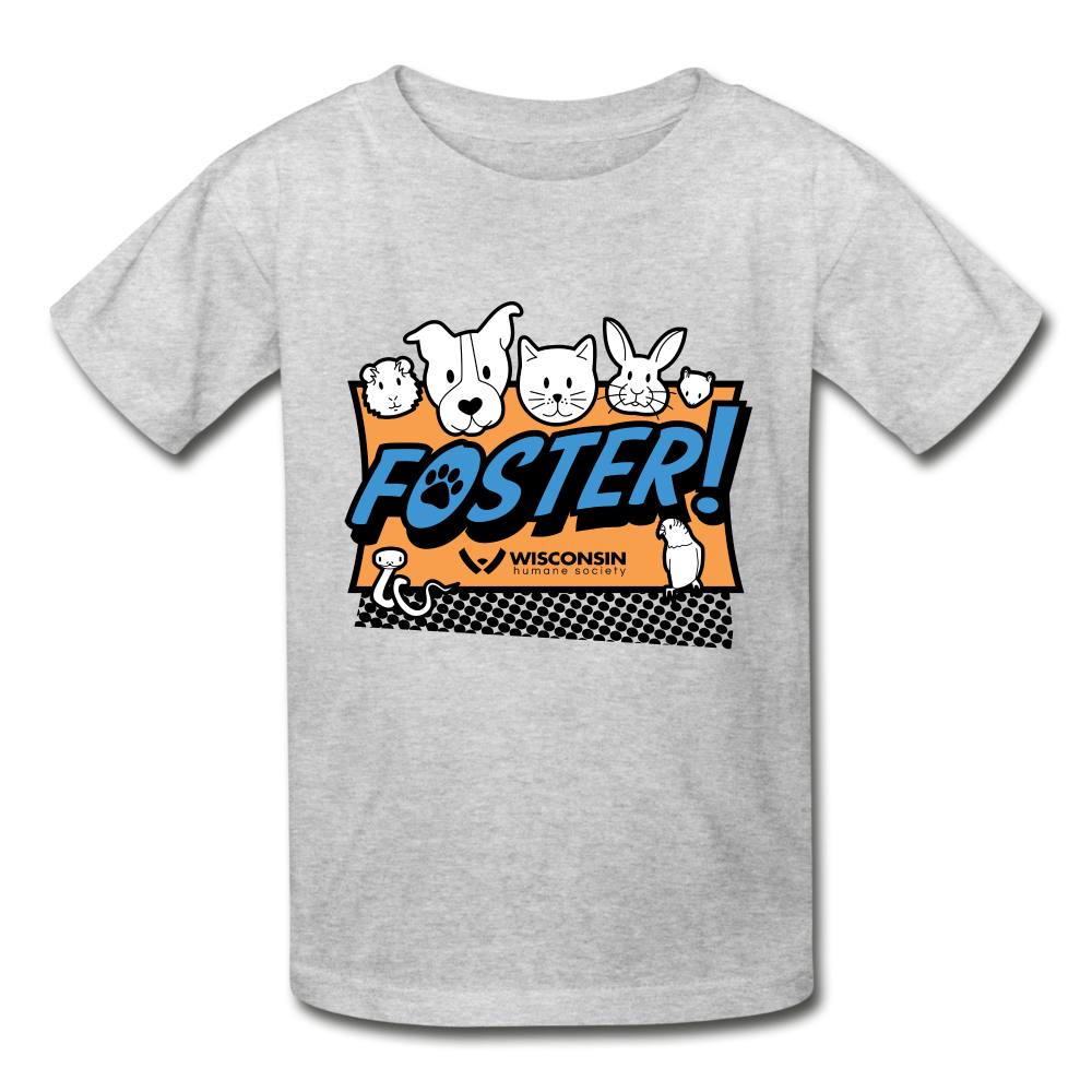 
                  
                    Foster Logo Hanes Youth Tagless T-Shirt - heather gray
                  
                
