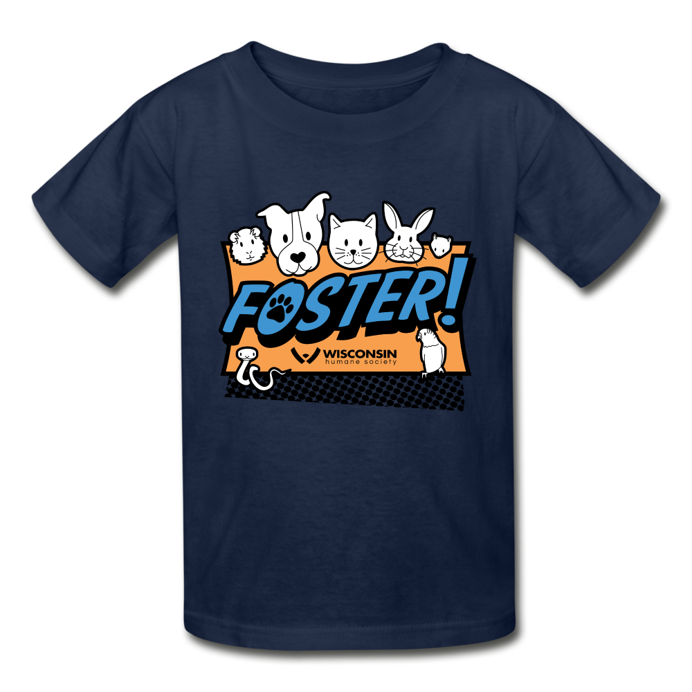 
                  
                    Foster Logo Hanes Youth Tagless T-Shirt - navy
                  
                