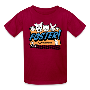 Foster Logo Kids' T-Shirt - dark red
