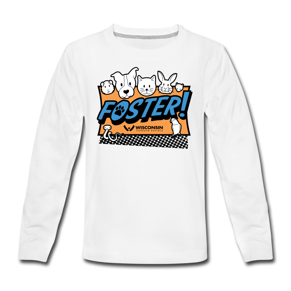 
                  
                    Foster Logo Kids' Premium Long Sleeve T-Shirt - white
                  
                