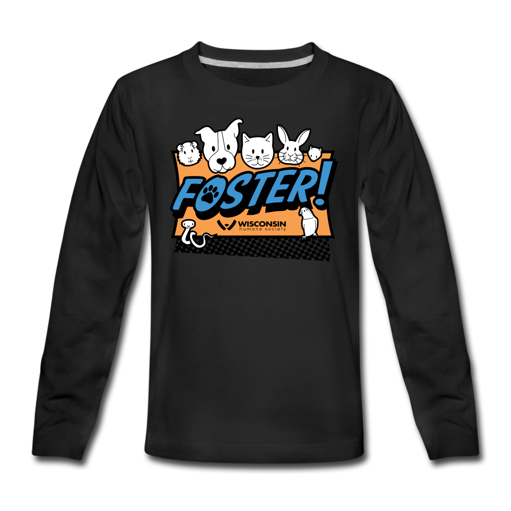 
                  
                    Foster Logo Kids' Premium Long Sleeve T-Shirt - black
                  
                
