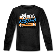 Load image into Gallery viewer, Foster Logo Kids&#39; Premium Long Sleeve T-Shirt - charcoal grey