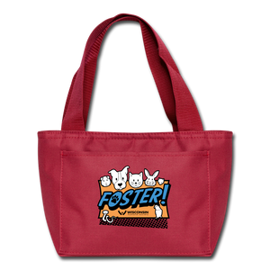 Foster Logo Lunch Bag - red
