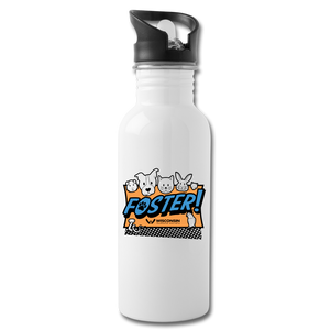 Foster Logo Water Bottle - white