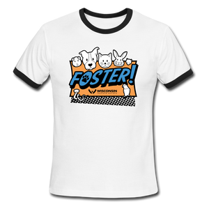 Foster Logo Ringer T-Shirt - white/black