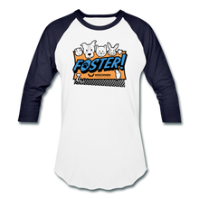 Load image into Gallery viewer, Foster Logo Baseball T-Shirt - white/navy