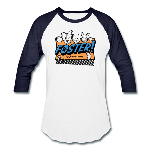 Foster Logo Baseball T-Shirt - white/navy