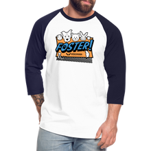 Load image into Gallery viewer, Foster Logo Baseball T-Shirt - white/navy