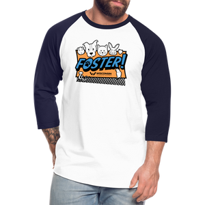 Foster Logo Baseball T-Shirt - white/navy