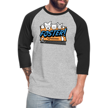 Load image into Gallery viewer, Foster Logo Baseball T-Shirt - heather gray/black