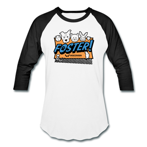 Foster Logo Baseball T-Shirt - white/black