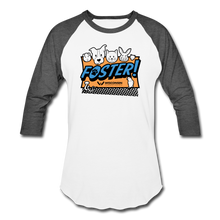 Load image into Gallery viewer, Foster Logo Baseball T-Shirt - white/charcoal