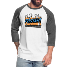 Load image into Gallery viewer, Foster Logo Baseball T-Shirt - white/charcoal
