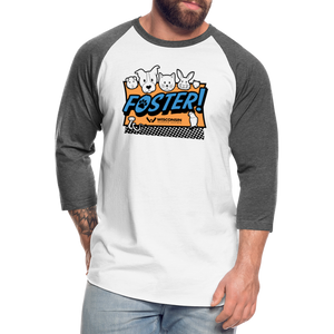 Foster Logo Baseball T-Shirt - white/charcoal