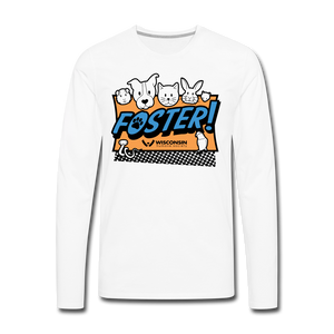 Foster Logo Classic Premium Long Sleeve T-Shirt - white