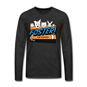 Foster Logo Classic Premium Long Sleeve T-Shirt - charcoal grey