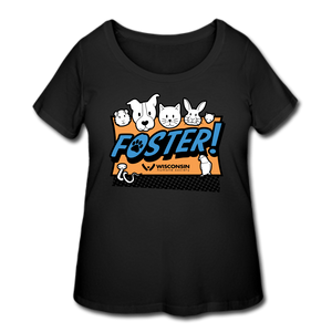 Foster Logo Curvy T-Shirt - black