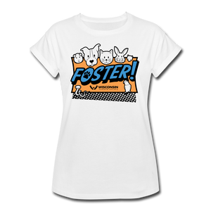 Foster Logo Contoured Relaxed Fit T-Shirt - white