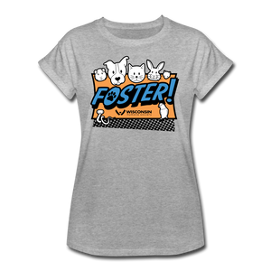 Foster Logo Contoured Relaxed Fit T-Shirt - heather gray