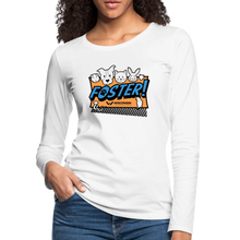 Load image into Gallery viewer, Foster Logo Contoured Premium Long Sleeve T-Shirt - white