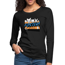 Load image into Gallery viewer, Foster Logo Contoured Premium Long Sleeve T-Shirt - black