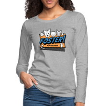 Load image into Gallery viewer, Foster Logo Contoured Premium Long Sleeve T-Shirt - heather gray