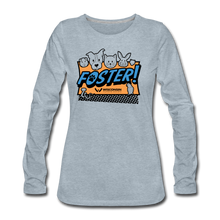 Load image into Gallery viewer, Foster Logo Contoured Premium Long Sleeve T-Shirt - heather ice blue