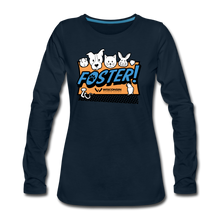 Load image into Gallery viewer, Foster Logo Contoured Premium Long Sleeve T-Shirt - deep navy