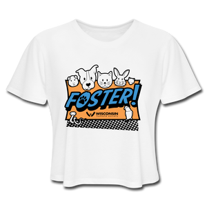 Foster Logo Cropped T-Shirt - white