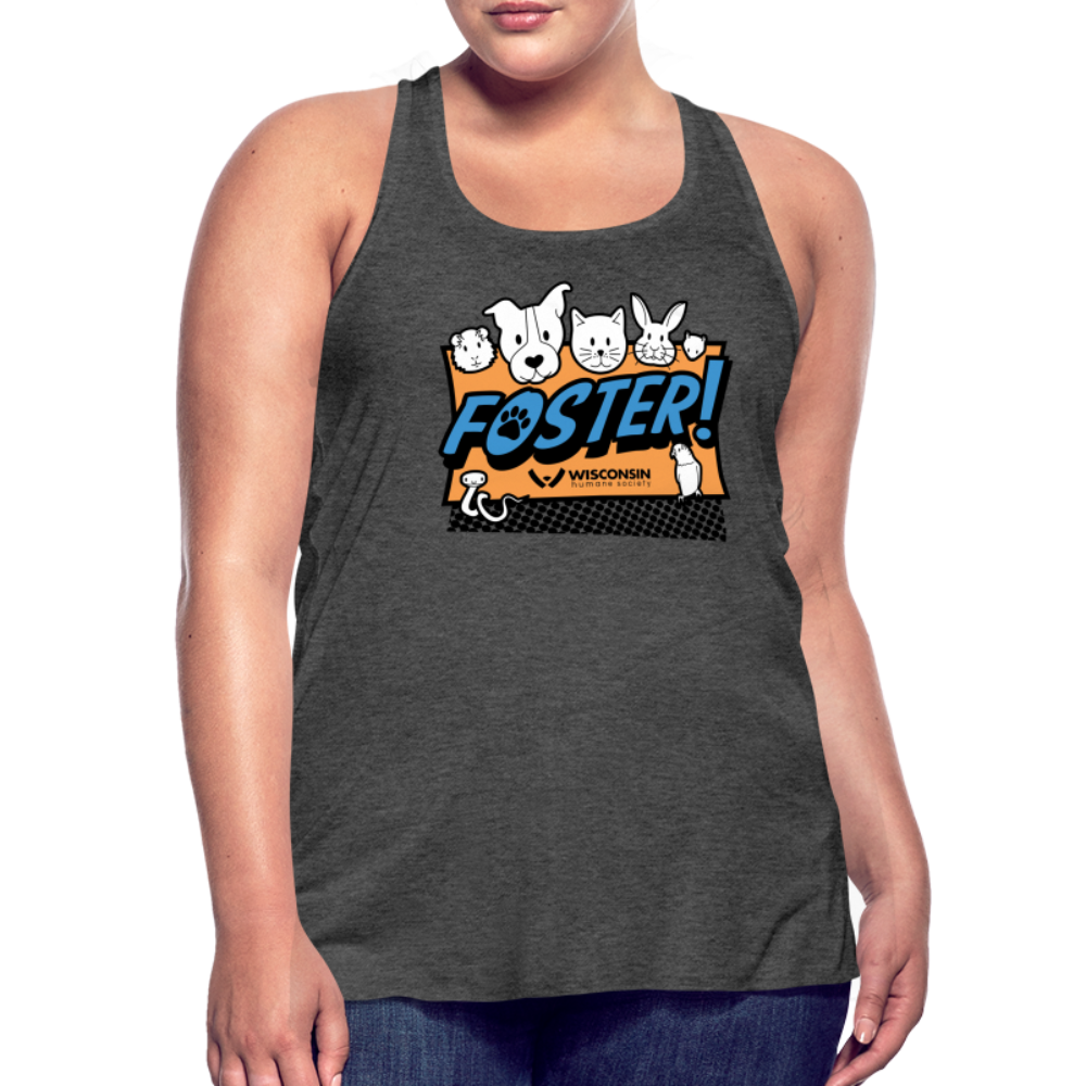 
                  
                    Foster Logo Flowy Tank Top by Bella - deep heather
                  
                
