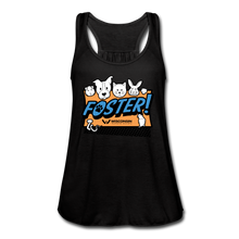Load image into Gallery viewer, Foster Logo Flowy Tank Top by Bella - black