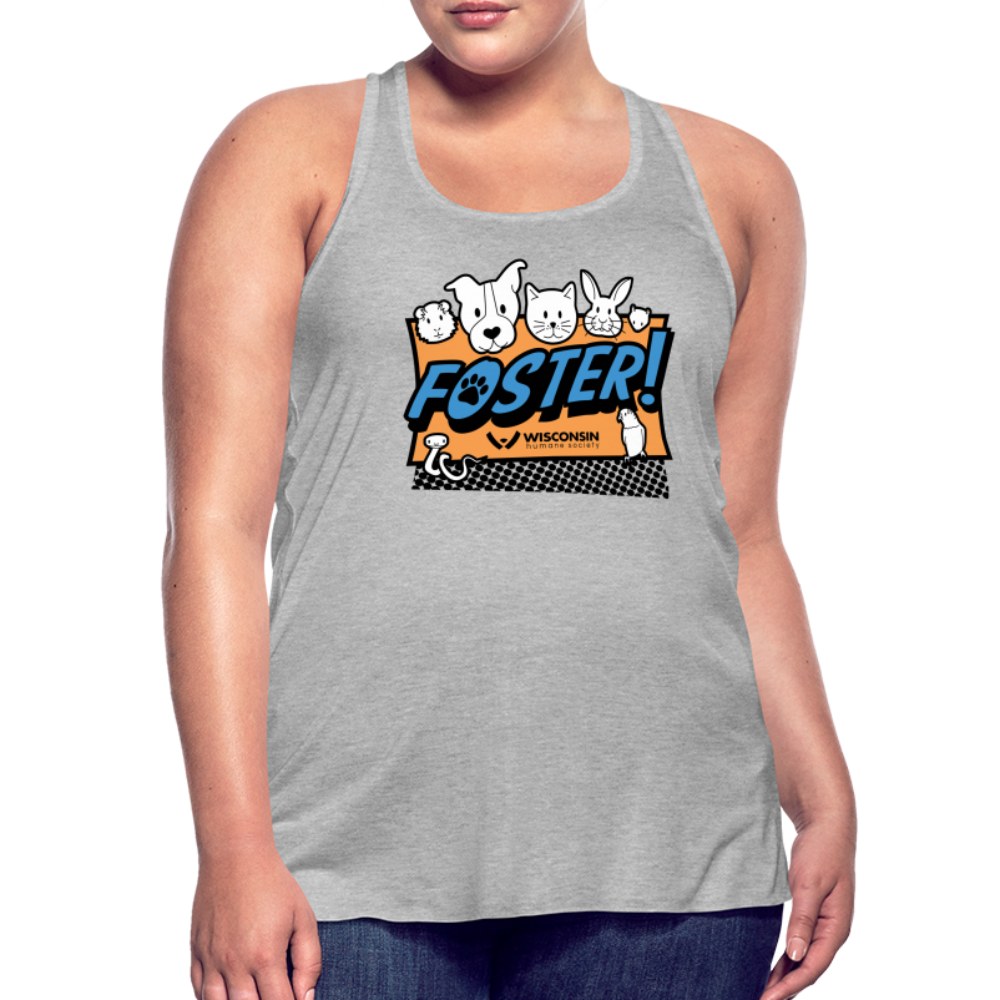 
                  
                    Foster Logo Flowy Tank Top by Bella - heather gray
                  
                