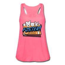 Load image into Gallery viewer, Foster Logo Flowy Tank Top by Bella - neon pink
