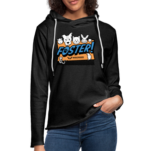 Foster Logo Lightweight Terry Hoodie - charcoal grey
