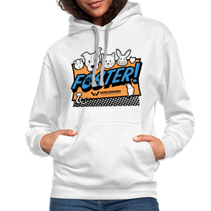 Foster Logo Contrast Hoodie - white/gray